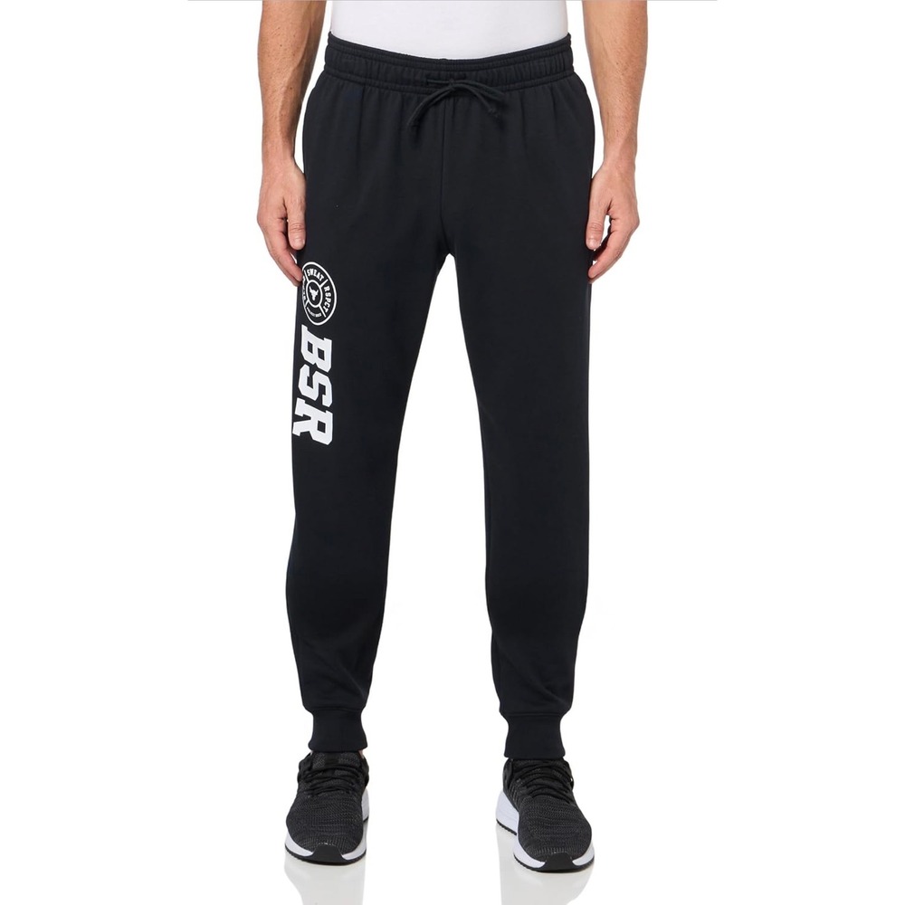 Under Armour Project Rock Rival Fleece Joggers Black BSR Mens Large 1389861-001